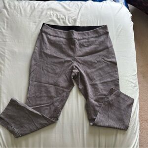 A New Day Cropped Houndstooth Pull On Dress Pants Black/White Womens Size 16